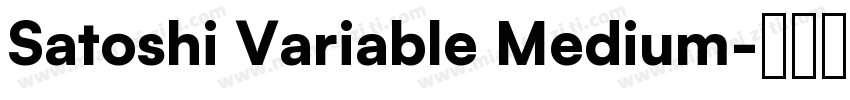 Satoshi Variable Medium字体转换